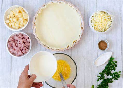 Mezcla de jamón y queso para el relleno