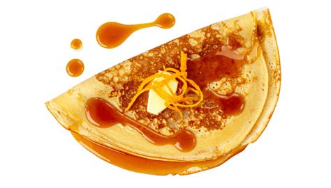 Crepe dulce con caramelo y naranja