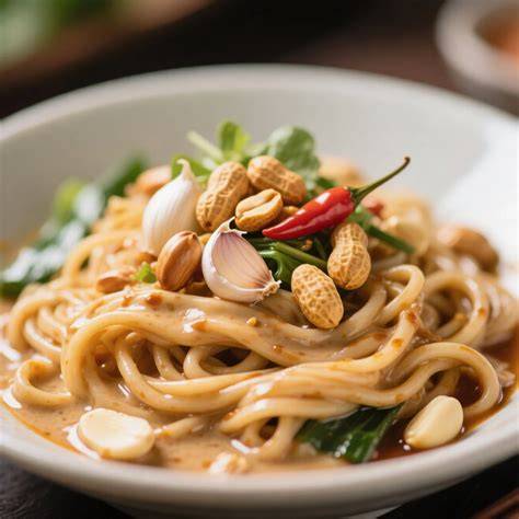 Ingredientes para fideos de maní