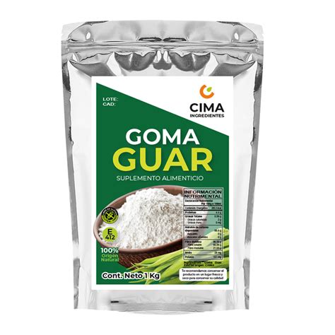 Diagrama de la estructura molecular de la goma guar