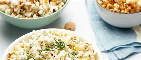 Palomitas saladas con diferentes especias