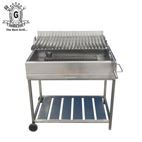 Parrilla de barbacoa de acero inoxidable con asa
