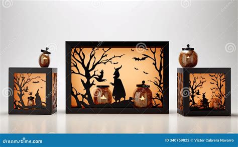 Calabazas de Halloween iluminadas en la oscuridad