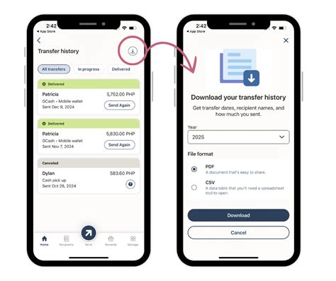 Pantalla de la aplicación Remitly para enviar dinero