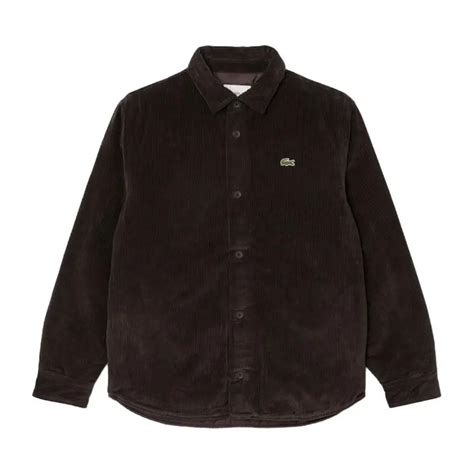 Chaqueta de pana Lacoste oversize en color marrón