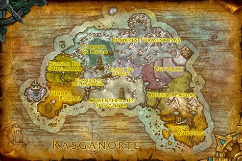 Mapa de Rasganorte destacando las zonas de aparición de los Colmipala