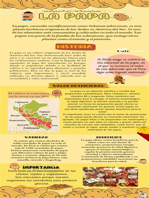 Infografía: Propiedades de la patata