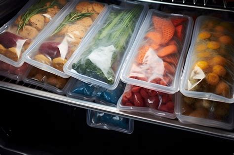 Variedad de alimentos congelados