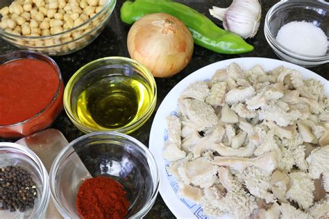 Ingredientes para callos