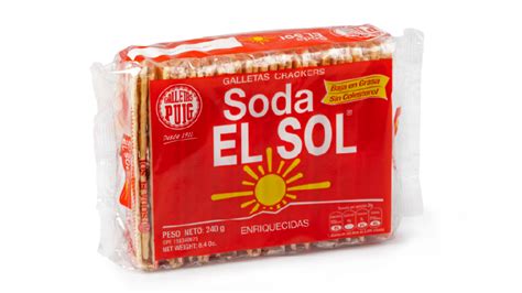 Galletas de Soda El Sol empacadas individualmente