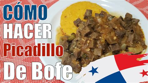 Plato servido de bofe guisado panameño