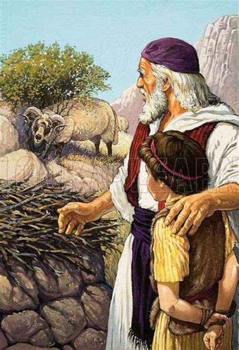 Isaac preguntando por el cordero