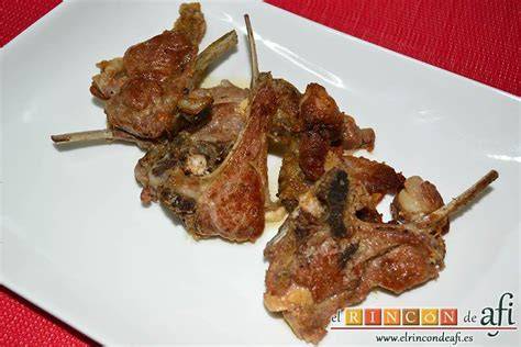 Ingredientes y preparación de chuletitas de cordero al ajo cabañil