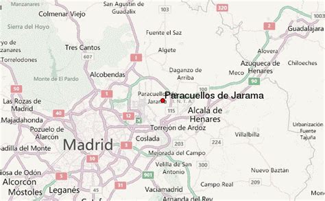 Mapa de Paracuellos de Jarama con la ubicación del asador de pollos