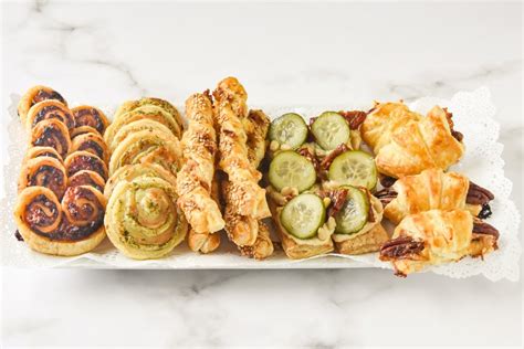 Variedad de paquetitos de hojaldre salados