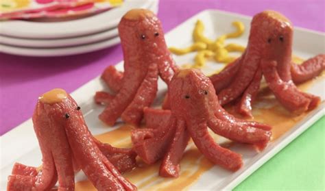 Salchichas pulpo con cara