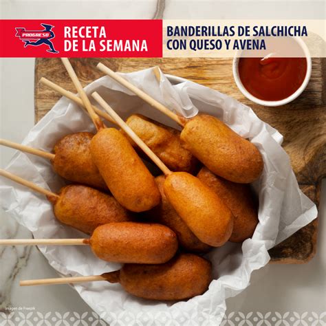 Banderillas de salchicha con queso