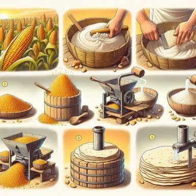 Proceso de voltear una tortilla