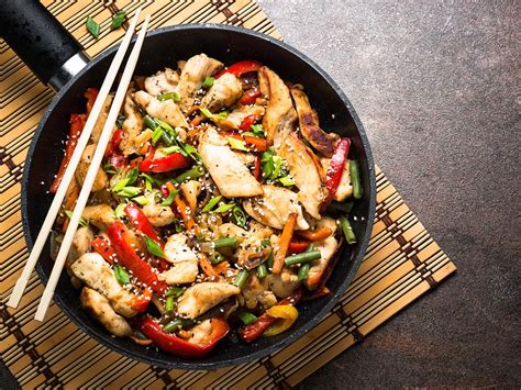 Wok de pollo con verduras