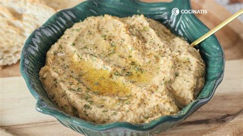 Paté de berenjena casero con crackers