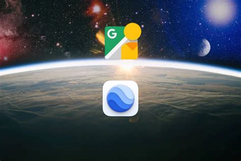Iconos de Google Street View y Google Earth con un catalejo estilizado