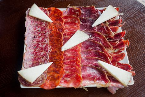 Tabla de embutidos ibéricos variados de Guijuelo