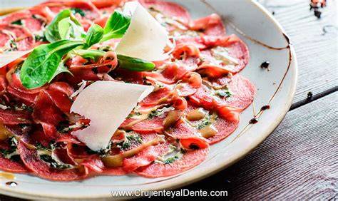 Ingredientes para carpaccio de ternera