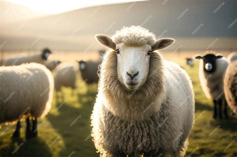 Una oveja y sus corderos pastando en un campo verde