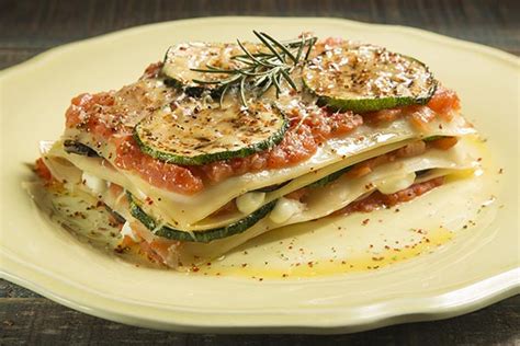 Lasaña de berenjena y zapallo italiano