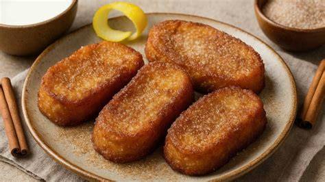 Torrijas españolas con almíbar y canela