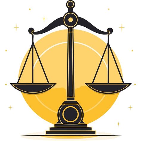 Ilustración de una balanza de la justicia con un mazo de juez
