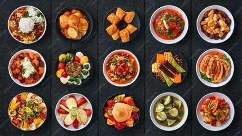 Variedad de alimentos fritos