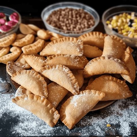 variedad de empanadillas dulces recién horneadas