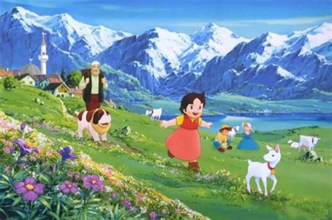 Heidi con sus amigos en los Alpes suizos