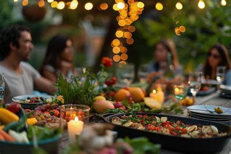 Personas alrededor de una barbacoa disfrutando de la comida y la compañía
