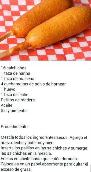Ingredientes para banderillas de salchicha