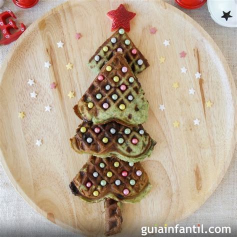 Crepe doblada con forma de árbol de Navidad