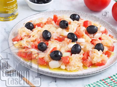 Esqueixada de bacalao lista para servir