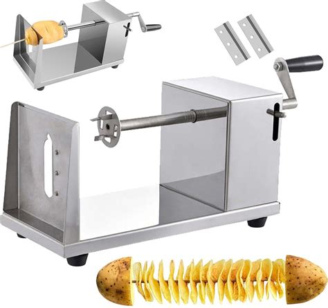 Cortador de patatas en espiral con manivela