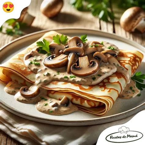 Crepes dobladas con relleno
