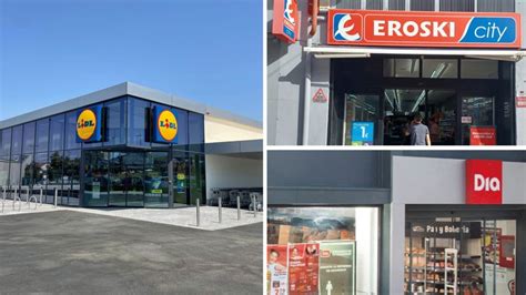 Logotipos de Eroski y Lidl