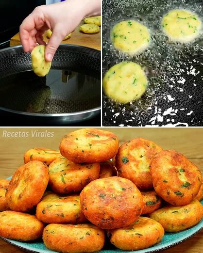 Tortitas de pan friéndose en una sartén con aceite