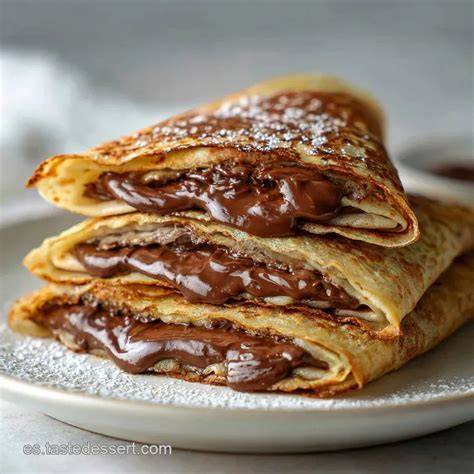 Tabla comparativa de rellenos para crepes de chocolate