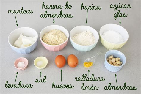 Ingredientes para pastas de almendra