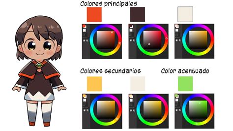 Esquema de color y diseño de personajes de Croqueta y Empanadilla
