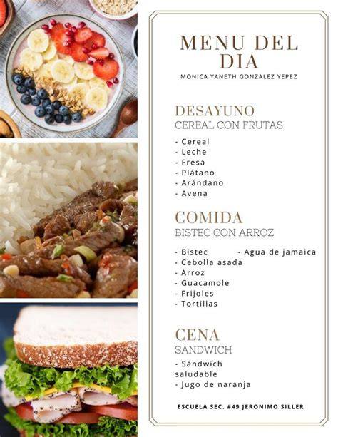Platos destacados del menú de