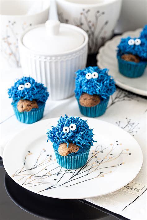 Mini cupcakes monstruo de las galletas