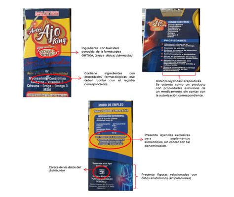 Etiqueta de producto de escabeche con alerta sanitaria