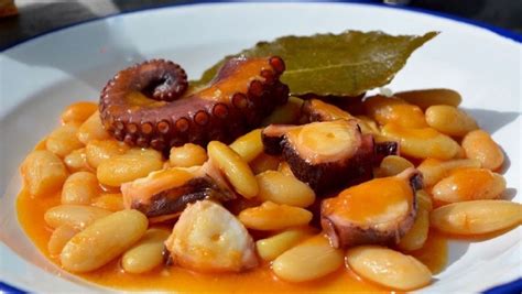 Ingredientes para fabes con pulpo