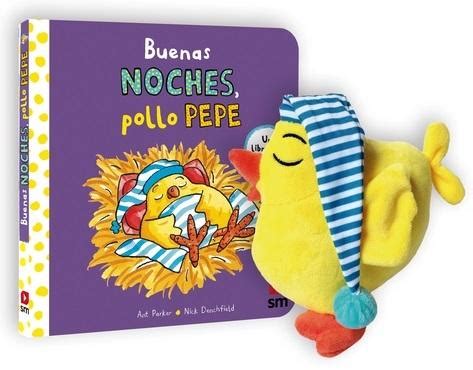 Peluche del Pollo Pepe con gorro de dormir